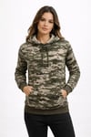 Kamuflaj Desenli 2 İplik 4 Mevsim Kapüşonlu Kanguru Cepli Hoodie Sweatshirt - Kamuflaj