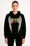 Metallica İki İplik Kapüşonlu Ön Ve Arka Baskılı Hoodie - Siyah