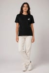 Minimal Geyik Logolu Tişört Bisiklet Yaka Kısa Kol Yazlık T-Shirt - Siyah