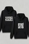 Sevgililer Günü Özel Kapüşonlu Hanımcı Baskılı Oversize Sweatshirt - Siyah