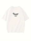 Thousand Baskılı Oversize Bisiklet Yaka T-shirt - Beyaz