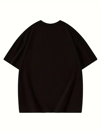Thousand Baskılı Oversize Bisiklet Yaka T-shirt - Siyah