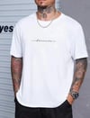 Unisex Baskılı Oversize T-Shirt - Beyaz
