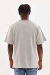 Unisex Baskılı Oversize T-Shirt - Gri