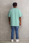Unisex Baskılı Oversize T-Shirt - Mint Yeşili