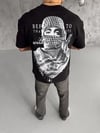 Unisex Baskılı Oversize T-Shirt - Siyah