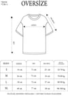 Unisex Bisiklet Yaka Baskılı Oversize T-Shirt - Siyah
