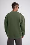 Unisex Biskilet Yaka Üç İplik SweatShirt - Haki