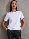 Unisex Kısa Kollu Bisiklet Yaka Basic Viskon Bluz