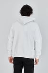 Unisex Tam Fermuarlı Kapşonlu  SweatShirt - Beyaz