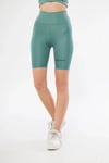 Yüksek Bel Biker Sporcu Şort - Mint Yeşil