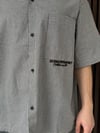 Barmodern Nakışlı Oversize Gömlek Siyah