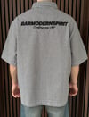 Barmodern Nakışlı Oversize Gömlek Siyah