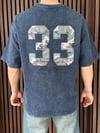 Nakışlı Yıkamalı Oversize Tshirt Lacivert