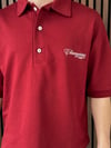 Polo Yaka Champions Baskılı Crop Tshirt Bordo