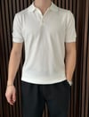 Polo Yaka Yaka Triko Tshirt Beyaz