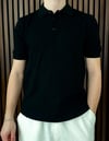 Polo Yaka Yaka Triko Tshirt Siyah