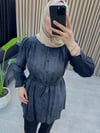 Nare Keten Gömlek /Siyah
