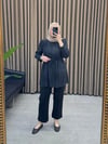 Nare Keten Gömlek /Siyah