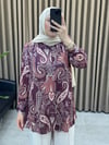 Yoryo Desenli Gömlek /Bordo