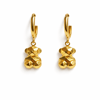 Ayıcık Geometrik Gold Çelik Halka Küpe – Teddy Küpe