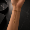 Baget Taşlı Şahmeran-Paslanmaz Çelik Gold