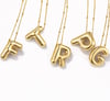 Kişiye Özel Balon Harf Kolye - 925 Ayar Gümüş Üzeri Altın Kaplama Gold Harf Kolye - 2 cm 
