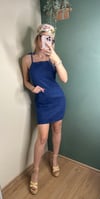 Askılı Mini Kot Elbise
