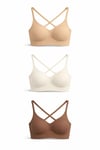 Seamless Bra | Lazer Kesim Dikişsiz Ultra Hafif Balensiz Kadın Sütyen 3'lü Set