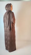 2 Lİ TAKIM KAHVERENGİ ABAYA VE İÇ ELBİSE