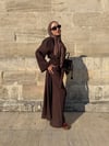 ÇİZGİ DESENLİ 2' Lİ ABAYA TAKIM