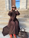 ÇİZGİ DESENLİ 2' Lİ ABAYA TAKIM