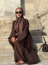 ÇİZGİ DESENLİ 2' Lİ ABAYA TAKIM