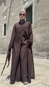 KAHVERENGİ PANTOLONLU ABAYA TAKIM