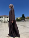 KAHVERENGİ PANTOLONLU ABAYA TAKIM