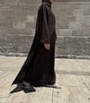 KAHVERENGİ PANTOLONLU ABAYA TAKIM