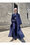 LACİVERT PANTOLONLU ABAYA TAKIM