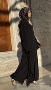 MODAL KUMAŞ ANTRASİT PANTOLONLU ABAYA TAKIM