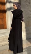 MODAL KUMAŞ ANTRASİT PANTOLONLU ABAYA TAKIM
