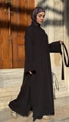 MODAL KUMAŞ ANTRASİT PANTOLONLU ABAYA TAKIM