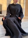 MODAL KUMAŞ ANTRASİT PANTOLONLU ABAYA TAKIM