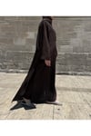 ÖN BOYDAN GİZLİ DÜĞMELİ KAHVERENGİ PANTOLONLUABAYA TAKIM