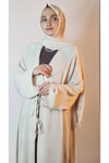 ÜÇLÜ ABAYA TAKIM BEJ RENK