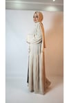ÜÇLÜ ABAYA TAKIM BEJ RENK