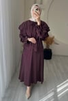ELİSA ETEKLİ TAKIM BORDO