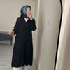 FİLE DETAYLI KAPİŞONLU AYRIBİN GİY-ÇIK SİYAH