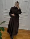 GAMZE ETEKLİ TAKIM KAHVERENGİ