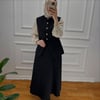LİNE YELEKLİ TAKIM SİYAH