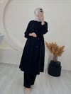 MİHRE TUNİK PANTOLONLU TAKIM SİYAH