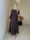 NARİN ELBİSE KAHVERENGİ